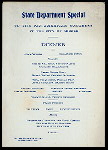 DINNER [held by] STATE DEPARTMENT SPECIAL TO THE PAN-AMERICAN CONGRESS AT THE CITY OF MEXICO [at] PULLMAN DINING CAR SERVICE EN ROUTE (RR;)