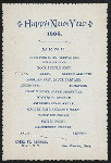 NEW YEAR DINNER [held by] HOTEL ST. GEORGE [at] "NYACK, NY" (HOTEL;)