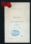 ANNUAL DINNER [held by] ALUMNI OF RUTGES COLLEGE [at] "DELMONICO'S, NEW YORK, NY" (REST;)
