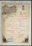 DINNER ON THE EVE OF THE WEDDING OF PRINCESS JOSEPHINE OF BELGIUM AND PRINCE CARL VON HOHENZOLLERN [held by] LE COMTE DE FLANDRES [at] PALACE AT BRUXELLES (FOREIGN;)