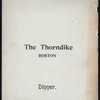 DINNER [held by] THE THORNDIKE [at] "BOSTON, MA" (HOTEL;)