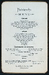 MENU [held by] PATRIARCH'S [at] DELMONICO'S (HOT;)