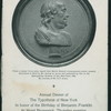 ANNUAL DINNER IN HONOR OF BENJAMIN FRANKLIN [held by] THE TYPOTHETAE OF NEW YORK [at] "HOTEL BRUNSWICK, NEW YORK, NY" (HOT;)