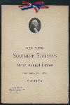 NINTH ANNUAL DINNER [held by] NEW YORK SOUTHEN SOCIETY [at] SHERRY'S [NY] (REST;)