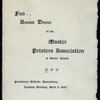 5TH ANNUAL DINNER [held by] MASTER PRINTERS ASSOCIATION OF RHODE ISLAND [at] "PROVIDENCE, RI" ([HALL])