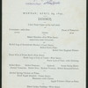 DINNER [held by] NELSON HOUSE [at] "POUGHKEEPSIE, NY" ([HOTEL])