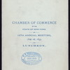 127TH ANNUAL MEETING [held by] CHAMBER OF COMMERCE OF STATE OF NEW YORK [at] "DELMONICO'S, NEW YORK, NY" (HOT;)
