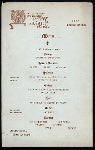 THIRD ANNUAL BANQUET [held by] MANUSCRIPT SOCIETY [at] "MORELLO'S, NEW YORK, NY" (REST;)