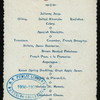 MENU [held by] ROUNDABOUT DINING CLUB [at] "HOTEL ST. GEORGE, NYACK, NY" (HOT;)