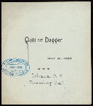 MENU [held by] QUILL AND DAGGER [at] "DEEMING HALL, ITHACA, NY" (OTHER (HALL);)