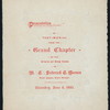 TESTIMONIAL TO M.E. FREDERICK E. BARNES PAST GRAND HIGH PRIEST [held by] GRAND CHAPTER OF THE STATE OF NEW YORK [at] "CARNEGIE HALL NEW YORK, NY" ((PRIVATE ROOM?))