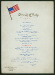 FOURTH OF JULY DINNER MENU [held by] CHICAGO BEACH HOTEL [at] "CHICAGO, IL" (HOT;)
