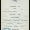 SUPPER MENU [held by] THE ROCKINGHAM [at] "NARRAGANSETT PIER, RI" (HOT;)