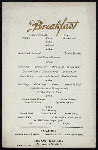 BREAKFAST MENU [held by] THE CONTINENTAL [at] "NARRAGANSETT PIER, RI" (HOT;)