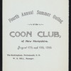 FOURTH ANNUAL SUMMER OUTING [held by] THE COON CLUB [at] "THE ROCKINGHAM, PORTSMOUTH, NH" (HOT;)