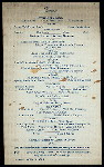 DINNER [held by] HOTEL CHAMBERLIN [at] "OLD POINT COMFORT, VA" (HOTEL;)