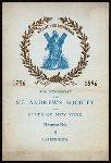 140TH ANNIVERSARY [held by] ST. ANDREW'S SOCIETY OF NY [at] "DELMONICO'S, NEW YORK, NY" (HOTEL;)