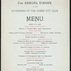 21st ANNUAL DINNER [held by] GOVERNORS OF THE QUEEN CITY CLUB [at] "QUEEN CITY CLUB, [CINCINNATI, OH]" (OTHER (CLUB);)