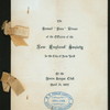 ANNUAL "FINES" DINNER [held by] NEW ENGLAND SOCIETY IN THE CITY OF NEW YORK [at] "UNION LEAGUE CLUB, NEW YORK, NY" (OTHER (CLUB);)