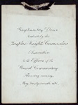 DINNER TO THE OFFICERS OF THE GRAND COMMANDERY [held by] TEMPLAR KNIGHTS COMMANDERS ASSOCIATION [at] "CRAFTSMAN'S CLUB,[NEW YORK]" (OTHER (PRIVATE CLUB))