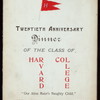 DINNER,20TH ANNIVERSARY [held by] CLASS OF 1877 HARVARD COLLEGE [at] PARKER'S ([HOTEL];)