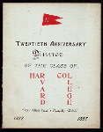 DINNER,20TH ANNIVERSARY [held by] CLASS OF 1877 HARVARD COLLEGE [at] PARKER'S ([HOTEL];)