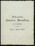 DINNER] [held by] ALLEGEMEINE GARTENBAU-AUSSTELLUNG [at] "HAMBURG, [GERMANY]" (FOR;)