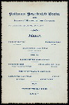 DINNER FOR GUESTS OF MINNESOTA IRON COMPANY [held by] PULLMAN VESTIBULED TRAIN [at] PULLMAN CAR (RR;)