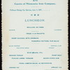 LUNCHEON FOR GUESTS OF MINNESOTA IRON COMPANY [held by] PULLMAN VESTIBULED TRAIN [at] PULLMAN CAR (RR;)