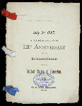 121ST ANNIVERSARY OF THE INDEPENDENCE OF THE UNITED STATES [held by] AMERICAN EMBASSY (?) [at] "GRAND HOTEL, HEIDELBERG, GERMANY" (FOR;)