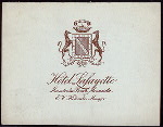 DINNER [held by] HOTEL LAFAYETTE [at] MINNETONKA BEACH; MN (HOTEL;)