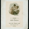 DINNER & SOIREE MUSICALE [held by] DRY GOODS CLUB [at] "[NEW YORK, NY?]"