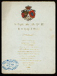 BREAKFAST [held by] KING OF SIAM [at] "THE BRAGANZA, LISBON, PORTUGAL" (FOR;)