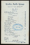 BUFFET CAR SERVICE [BREAKFAST] [held by] CANADIAN PACIFIC RAILWAY [at] EN ROUTE (RR;)