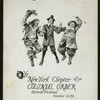 DINNER [held by] NEW YORK CHAPTER OF COLONIAL ORDER [at] "DELMONICO'S, NEW YORK, NY" (REST;)