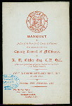BANQUET FOR R.M.LITTLER [held by] JUSTICES OF THE PEACE FOR THE COUNTY OF MIDDLESEX AND MEMBERS OFTHE COUNTY COUNCIL OF MIDDLESEX [at] "MARBLE SALON,GRAND HOTEL,LONDON" (FOREIGN;)
