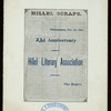 23RD ANNIVERSARY DINNER [held by] HILLEL LITERARY ASSOCIATION [at] "BOURSE, PHILADELPHIA, PA"