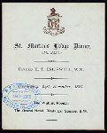 DINNER [held by] ST. MARTIN'S LODGE NO.2455 [at] "WALNUT ROOMS,THE GRAND HOTEL,LONDON" (FOREIGN;)