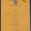 DINNER [held by] SAINT NICHOLAS SOCIETY [at] "DELMONICO'S, NEW YORK, NY" (HOT;)