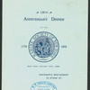 128TH ANNIVERSARY DINNER [held by] MARINE SOCIETY OF NY [at] DAVIDSON'S REST. NY (REST;)