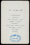 PRIVATE BANQUET [held by] ? [at] COPENHAGEN (?)