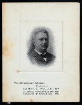 DINNER [held by] FRIENDS AND ACQAINTANCES OFJAMES C.McCARTHY [at] "HOTEL VENDOME,BOSTON.MA" (HOTEL;)