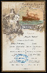 LUNCH [held by] HAMBURG-AMERIKA LINIE [at] SS AUGUSTE VICTORIA (SS;)