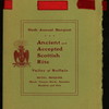 NINTH ANNUAL BANQUET [held by] ANCIENT AND ACCEPTED SCOTTISH RITE [at] "HOTEL IROGUOIS,(BUFFALO, NY)" (HOTEL;)