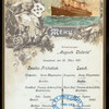 LUNCH [held by] HAMBURG-AMERIKA LINIE [at] SS AUGUSTE VICTORIA (SS;)