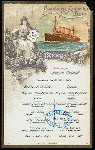 LUNCH [held by] HAMBURG-AMERIKA LINIE [at] SS AUGUSTE VICTORIA (SS;)