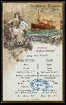 ZWEITES FRUHSTUCK [held by] HAMBURG-AMERIKA LINIE [at] "SCHNELLDAMPFER ""AUGUSTE VICTORIA""" (SS;)