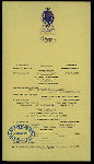 DINNER [held by] ALCAZAR HOTEL [at] "ST. AUGUSTINE, FL" (HOTEL;)