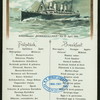 FRUHSTUCK [held by] NORDDEUTSCHER LLOYD BREMEN [at] "SCHNELLDAMPFER ""HOHENZOLLERN""" (SS;)