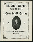 THE GREAT SURPRISE BILL OF FARE [held by] CITY HALL CELLAR [at] "NEW YORK, NY" (REST;)